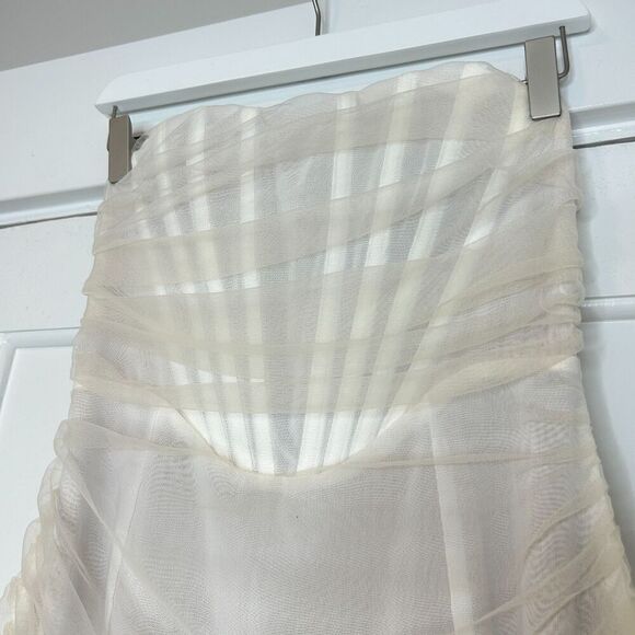 White Fox For The Night Mini Dress Size Small Bodycon White Ivory - Picture 6 of 12